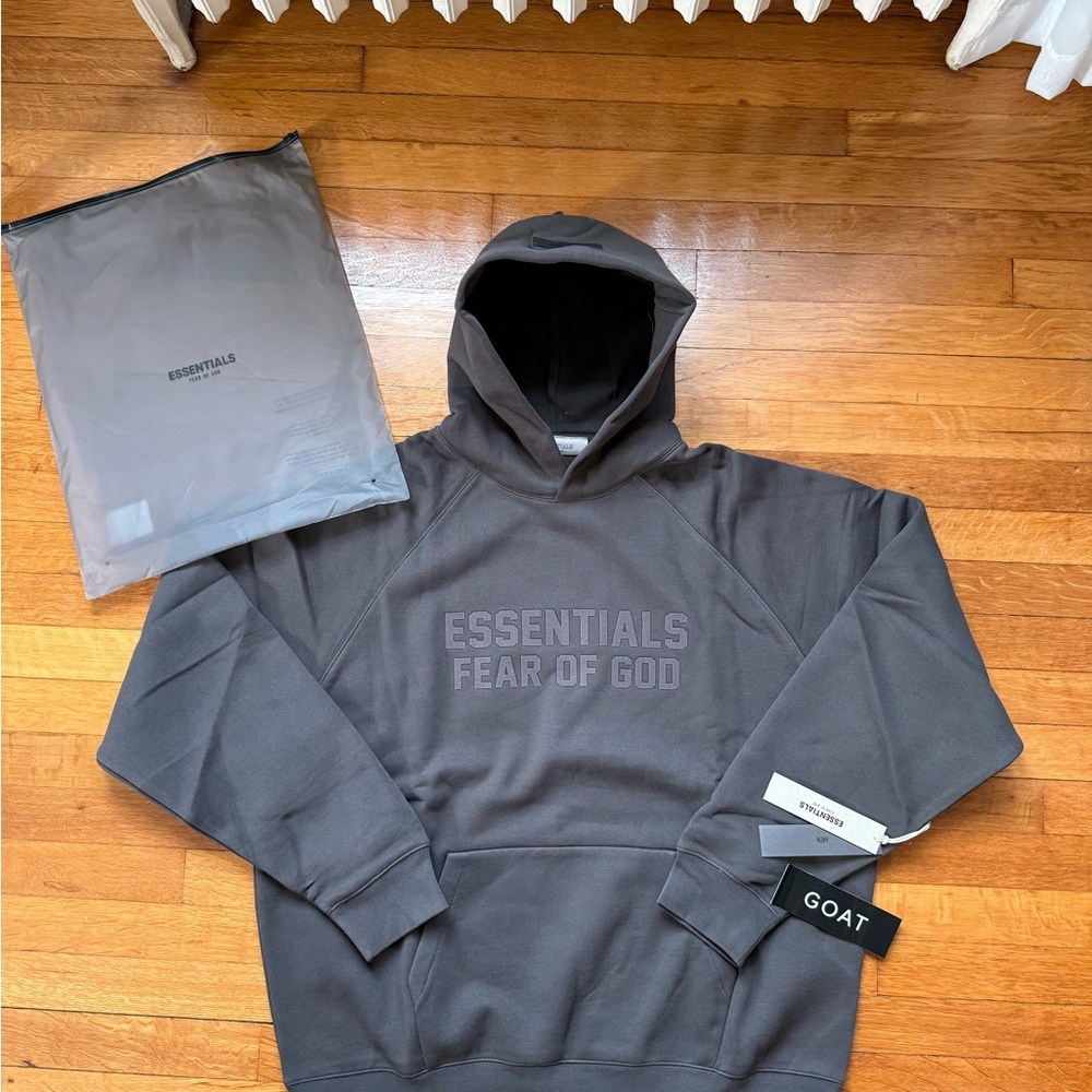 Essentials Fear of God Off-Black Hoodie